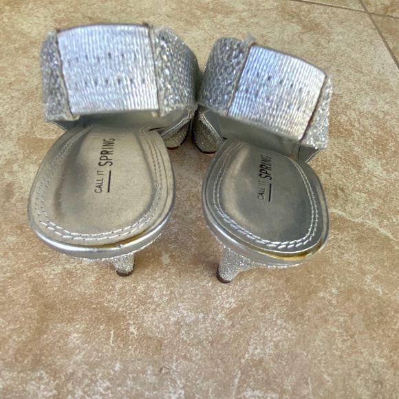 Call It Spring Women's Silver Slingback Heels - Picture 7 of 11